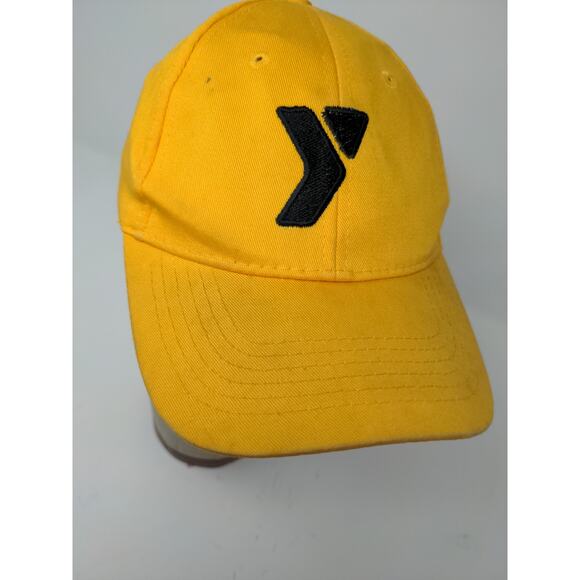Youth Boys YMCA Strapback Hat Adjustable Embroidered Logo Yellow Cap - Picture 8 of 11